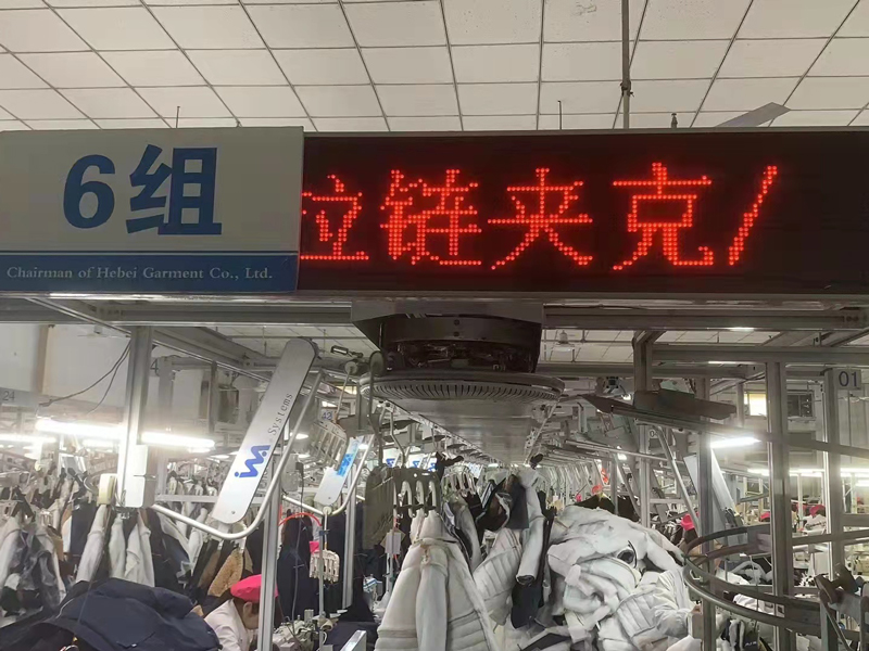 羽絨服生產現(xiàn)場
